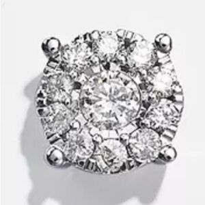 14k white gold Diamond Stud Earring